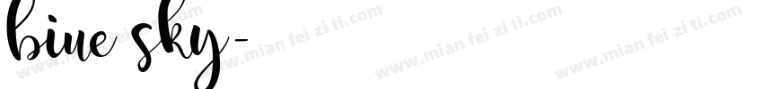 biue sky字体转换